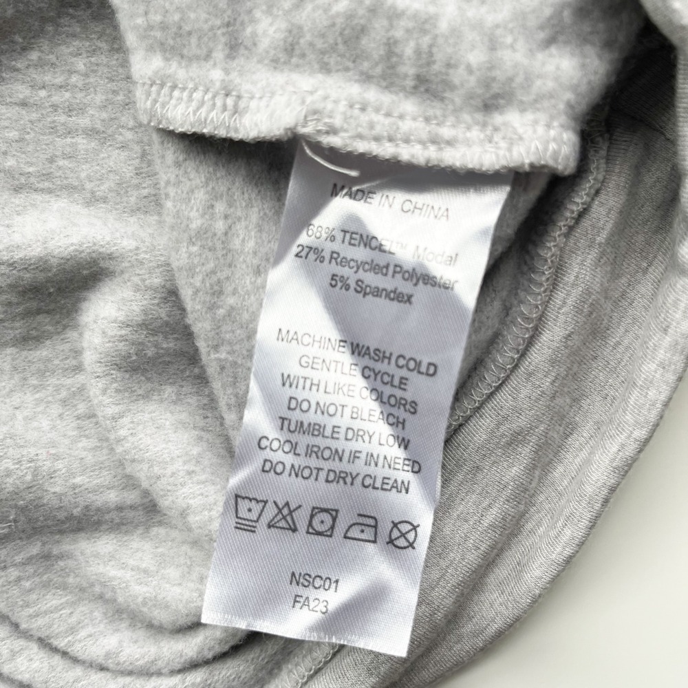 Quince Supersoft Fleece Pullover Hoodie Heather Gray Womens Small - Picture 9 of 11